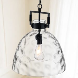 13.8" glass pendant light